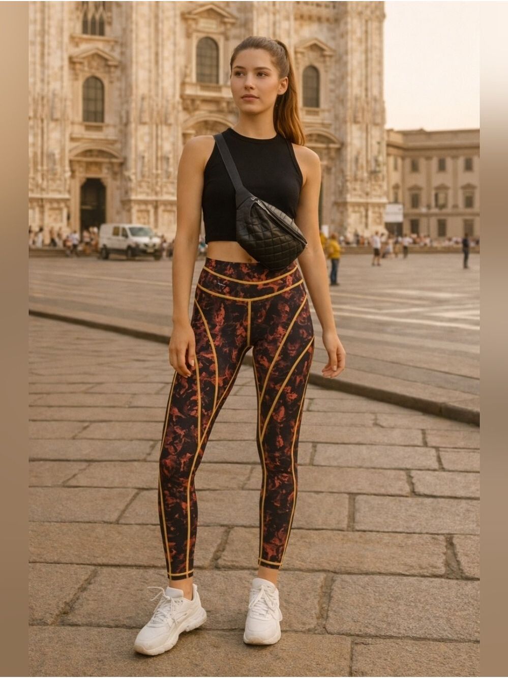 Free People Marble Contrast StitchingBraking All The Rules High Rise  Legging XS
